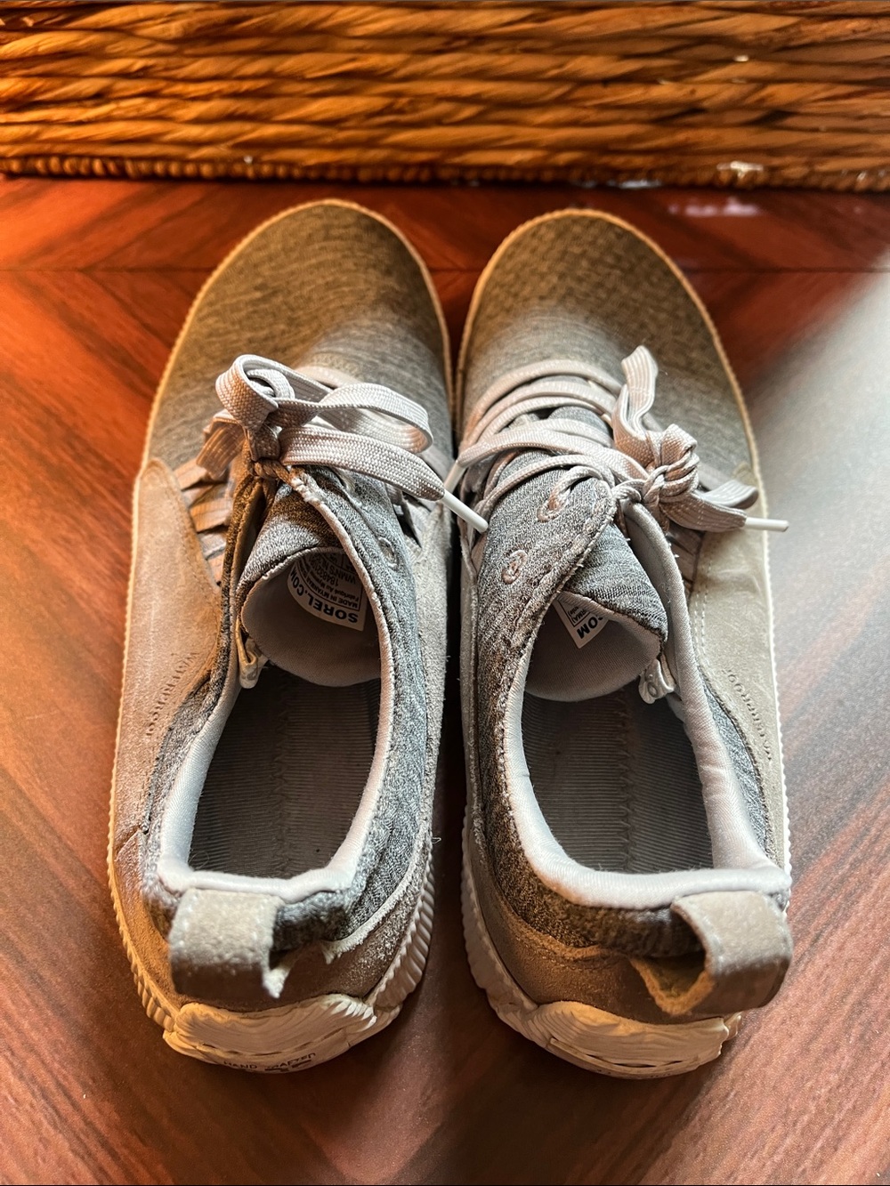 Sorel Grey Knit Casual Sneakers - Picture 4 of 9